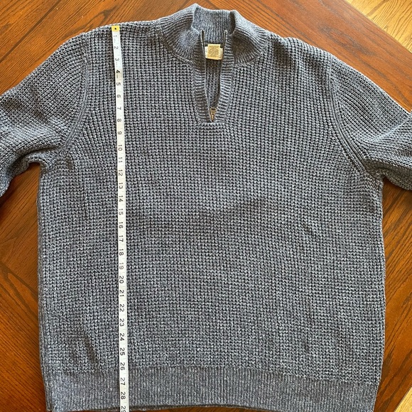 Men’s LL Bean Organic Cotton Waffle Sweater 1/4 Zip 3XL Washed Worn Once - Picture 8 of 11